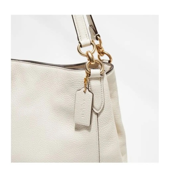 Coach Hallie Handbag White Leather Shoulder Bag NWOT - Picture 13 of 14